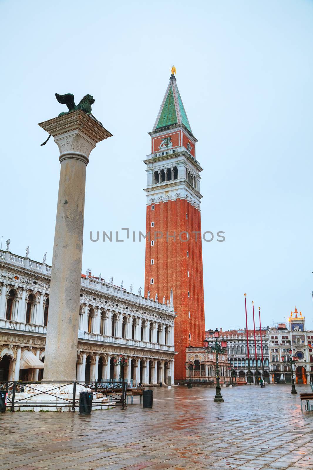 San Marco square in Venice, Italy in the morning