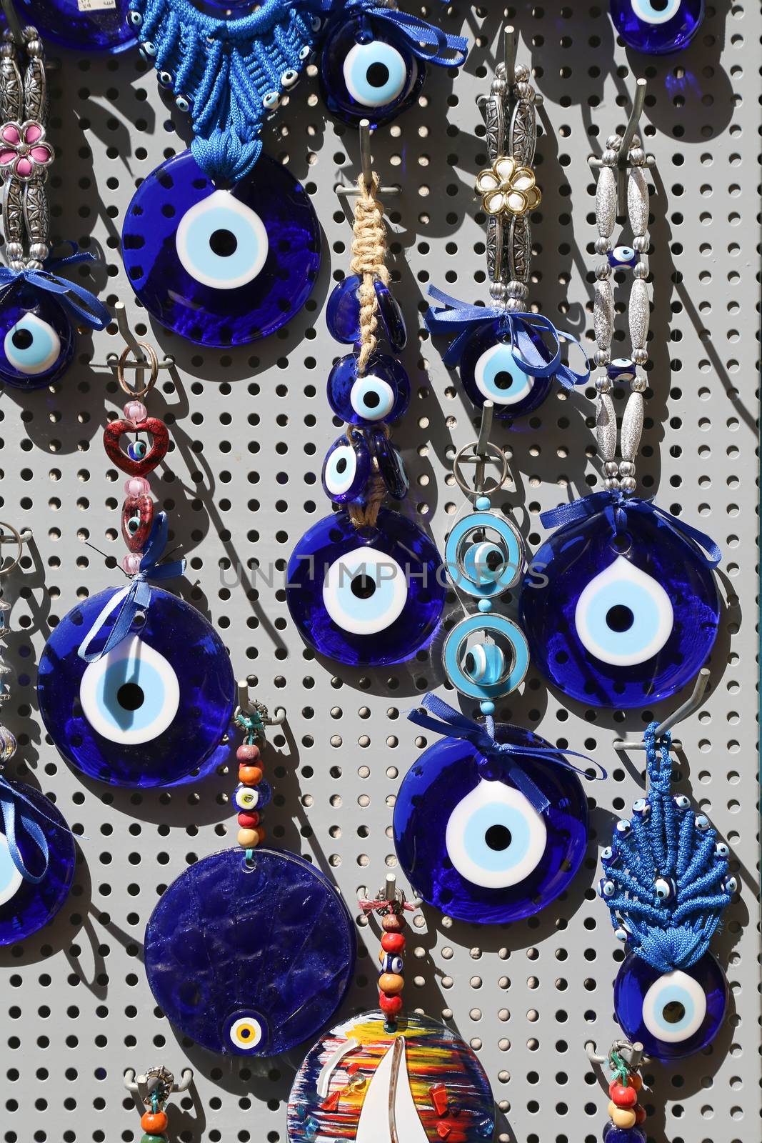 Blue Evil Eye souvenir sold in a Greek souvenir shop