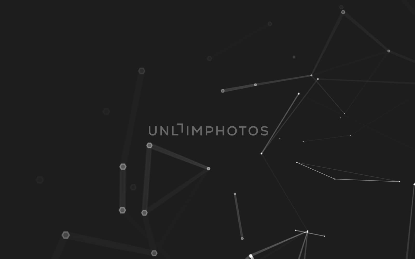 Abstract polygonal space low poly dark background, 3d rendering by teerawit