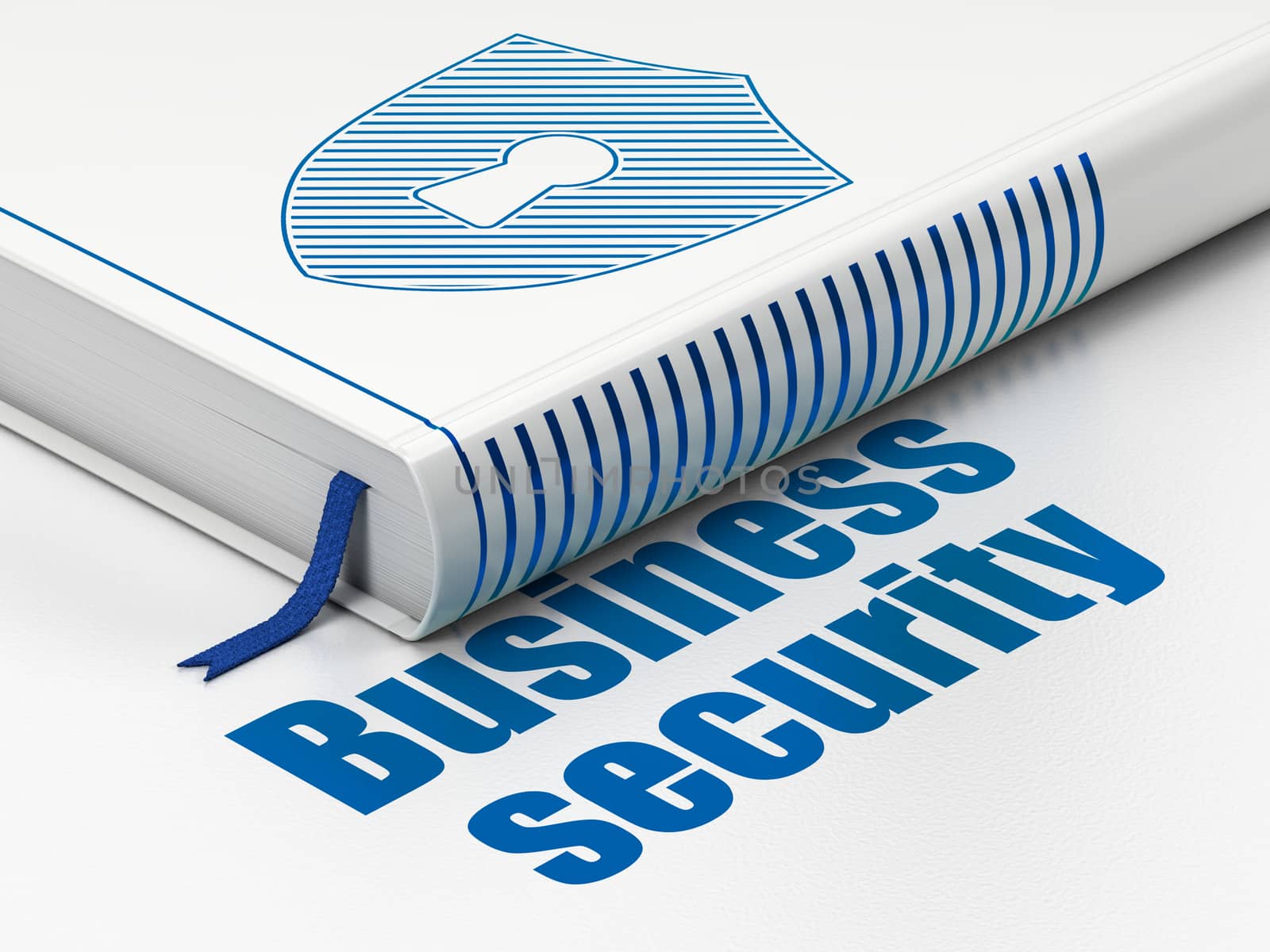 Security concept: book Shield With Keyhole, Business Security on white background by maxkabakov