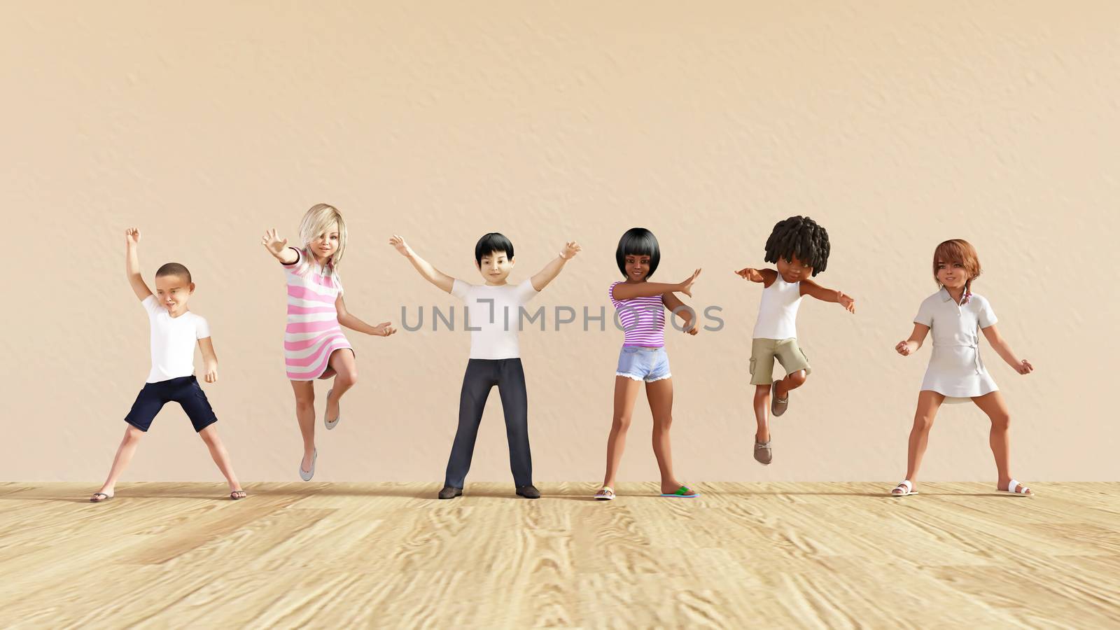Child Development with Children Learning and Playing