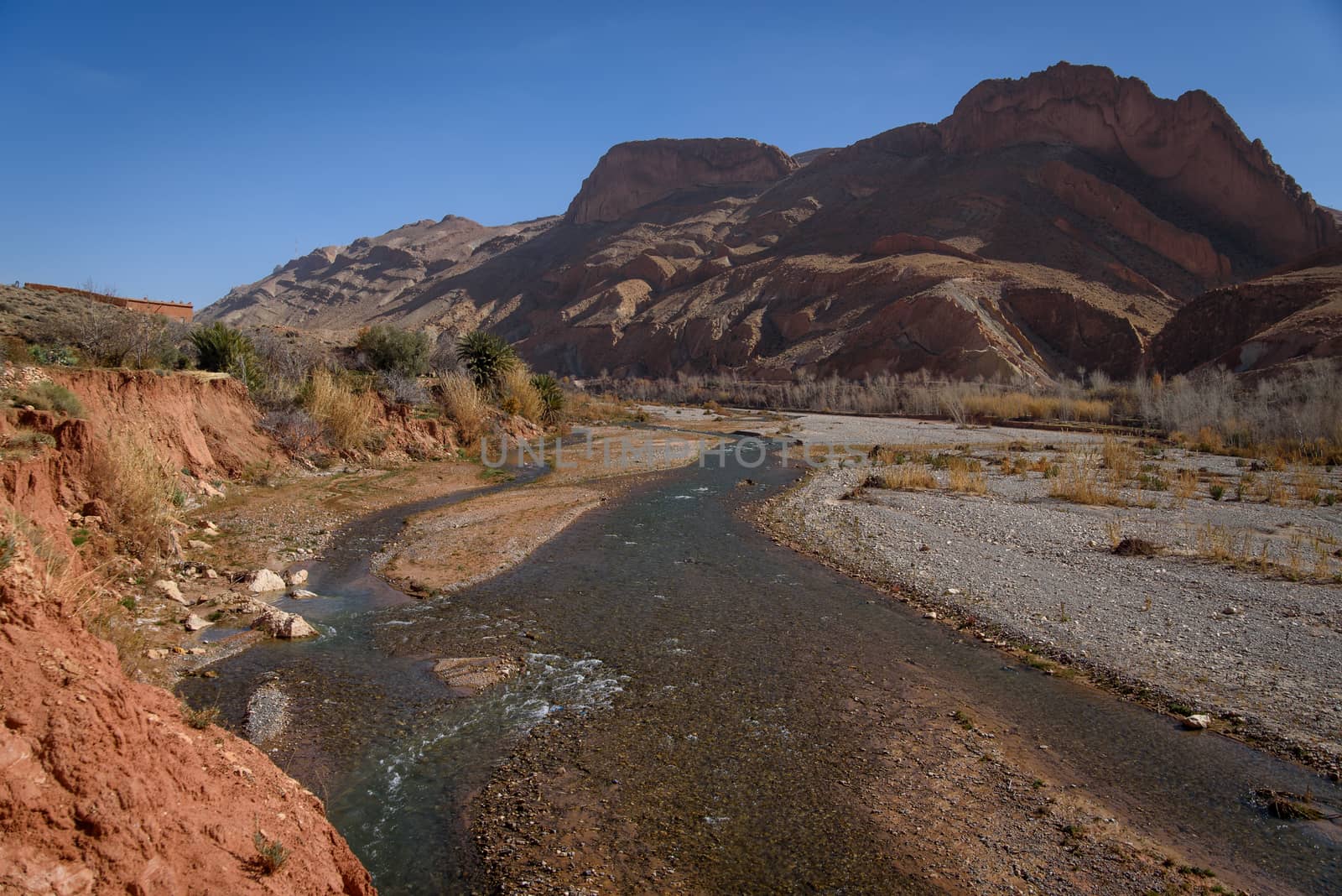 Scenic landscape in Dades Gorges, Atlas Mountains, Morocco by johnnychaos