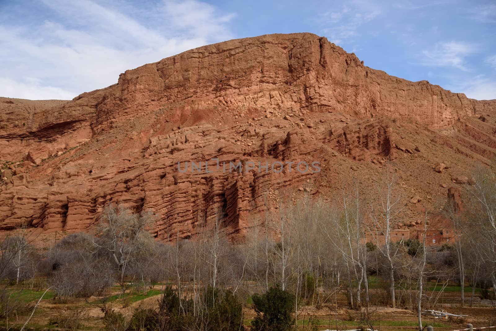 Scenic landscape in Dades Gorges, Atlas Mountains, Morocco by johnnychaos