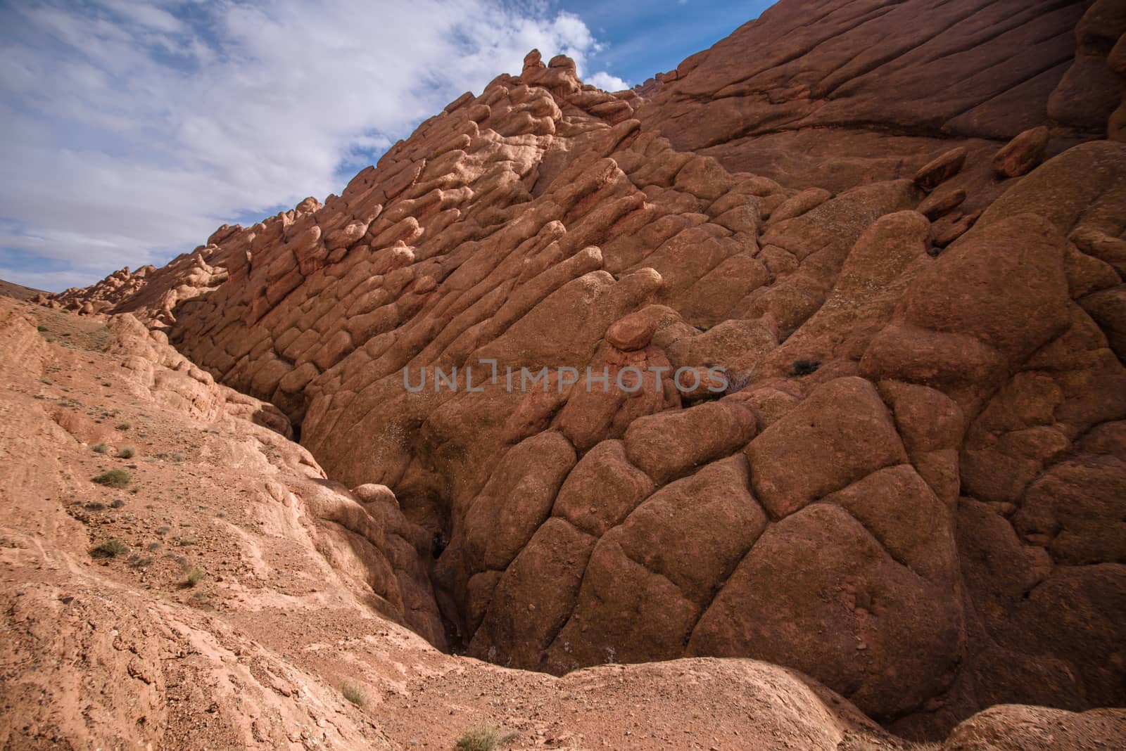 Scenic landscape in Dades Gorges, Atlas Mountains, Morocco by johnnychaos