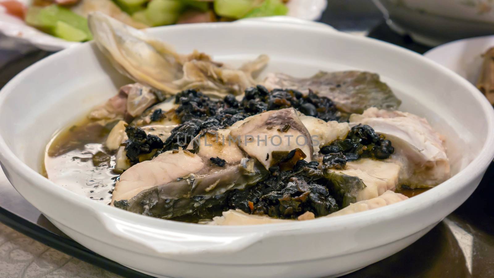 seafood dishes made from fish and seaweed