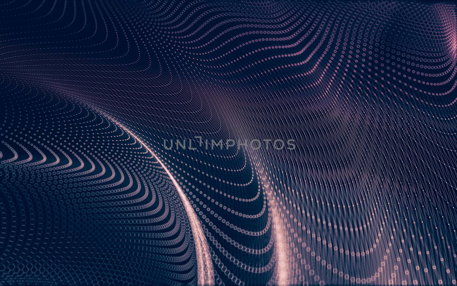 Abstract polygonal space low poly dark background, 3d rendering by teerawit