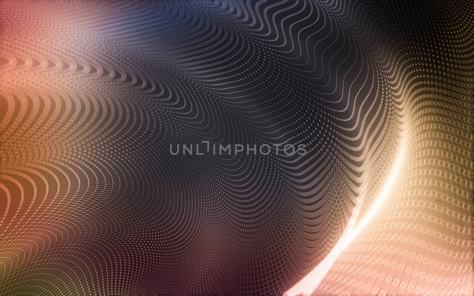 Abstract polygonal space low poly dark background with connecting dots and lines. Connection structure. 3d rendering