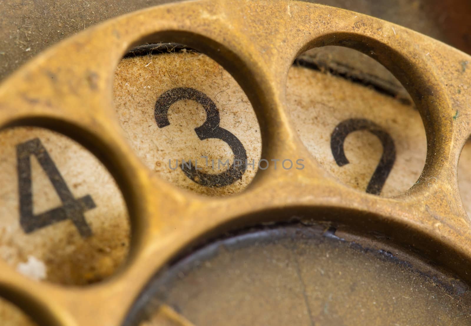 Close up of Vintage phone dial - 3 by michaklootwijk
