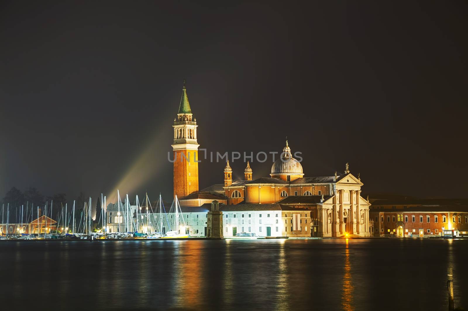 Basilica Di San Giogio Maggiore in Venice at sunset