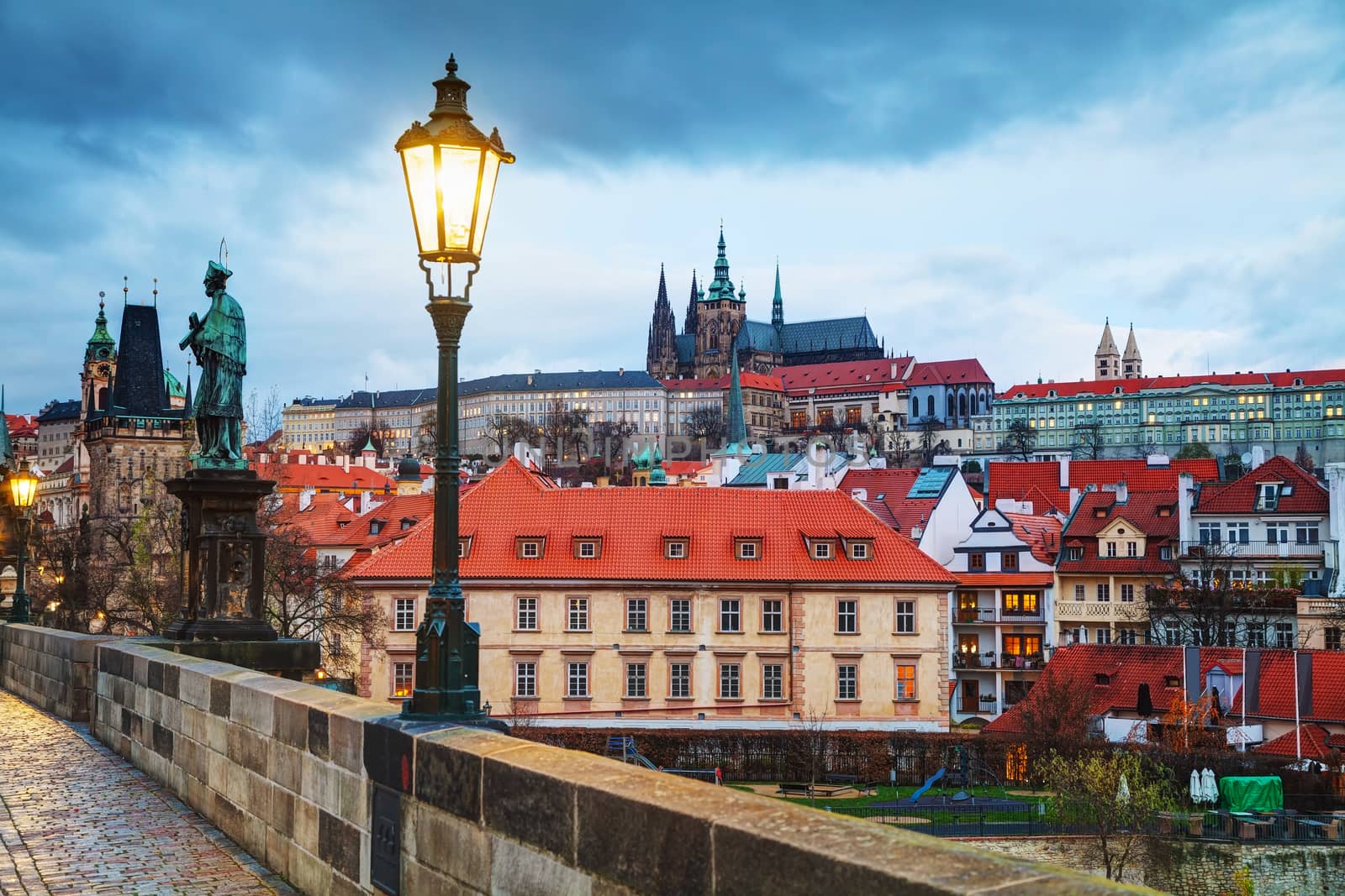 Overview of old Prague, Czech Republic by AndreyKr