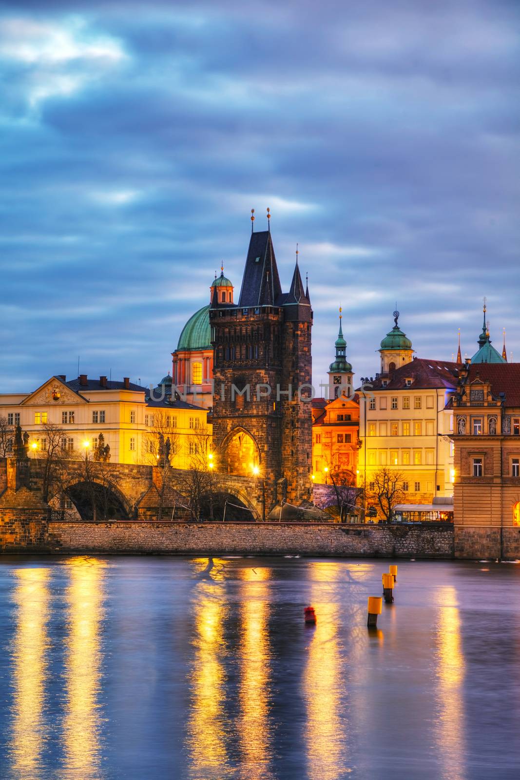 Overview of Prague, Czech Republic in the morning