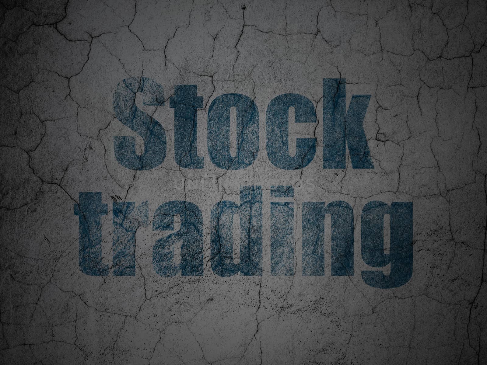 Finance concept: Stock Trading on grunge wall background by maxkabakov