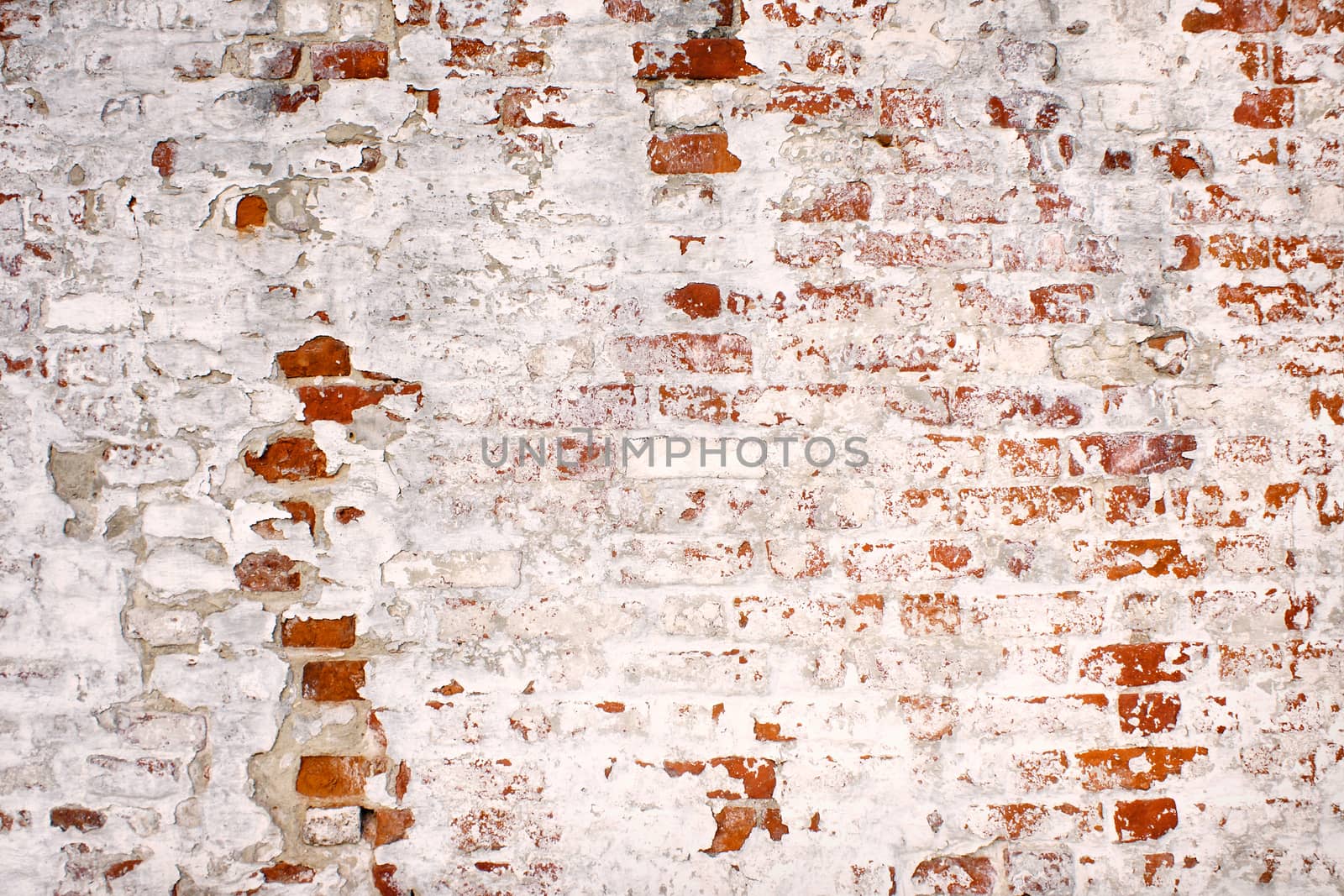 urban background grunge wall texture of red bricks