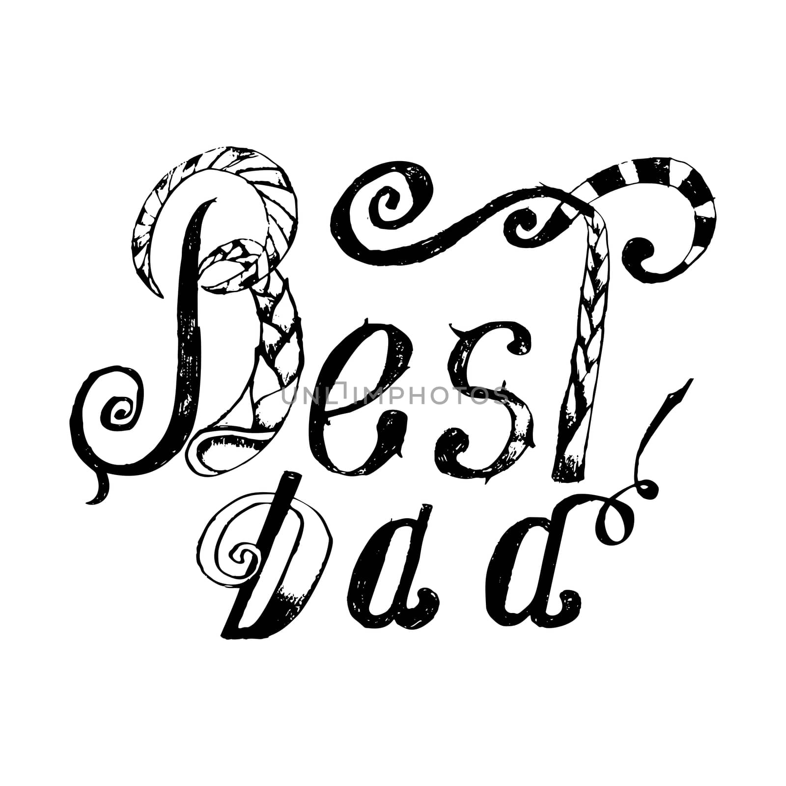 Best Dad. handwritten pencil lettering, t-shirt print design, typographic composition. Happy Fathers Day.