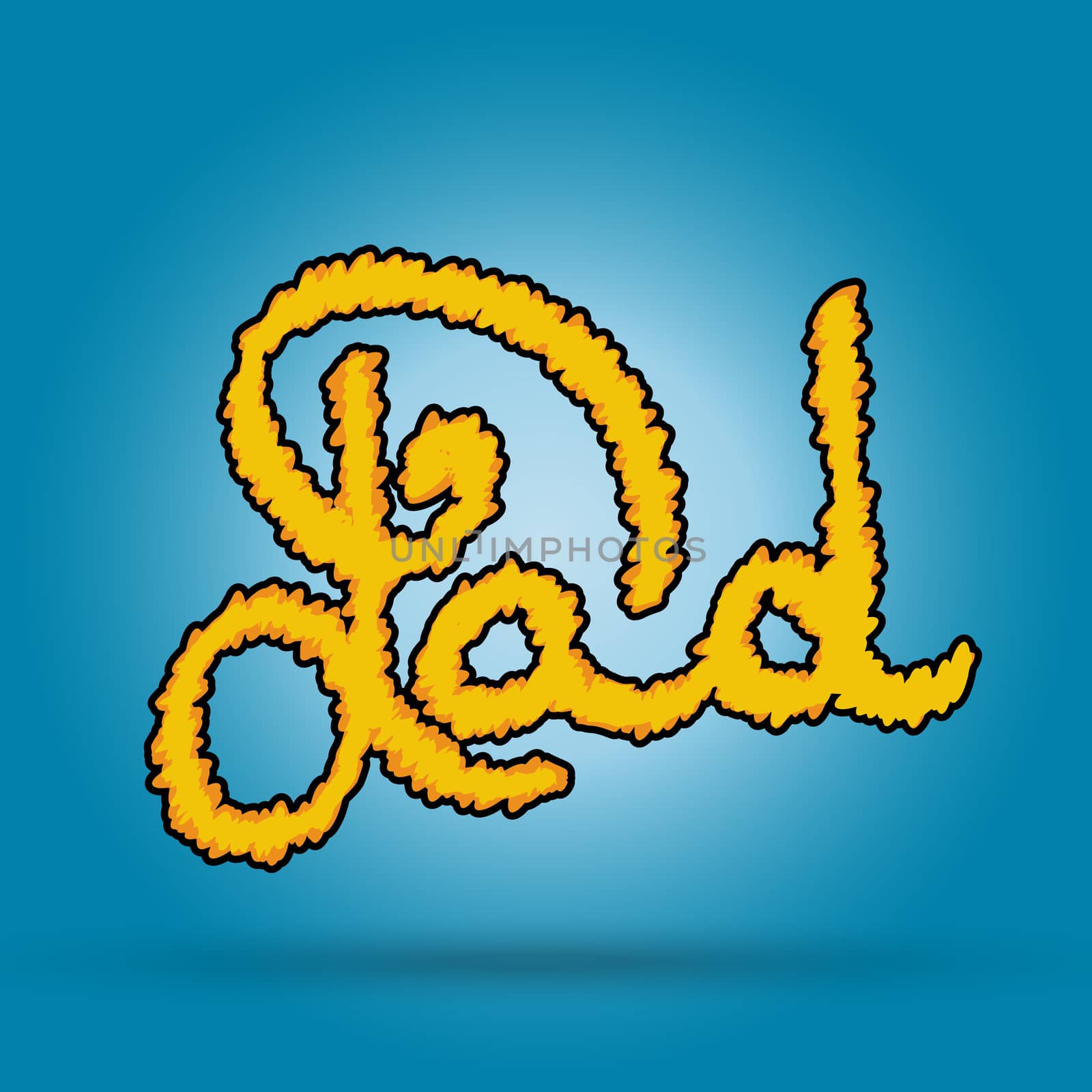 dad lettering greeting card. Happy Fathers Day illustration .