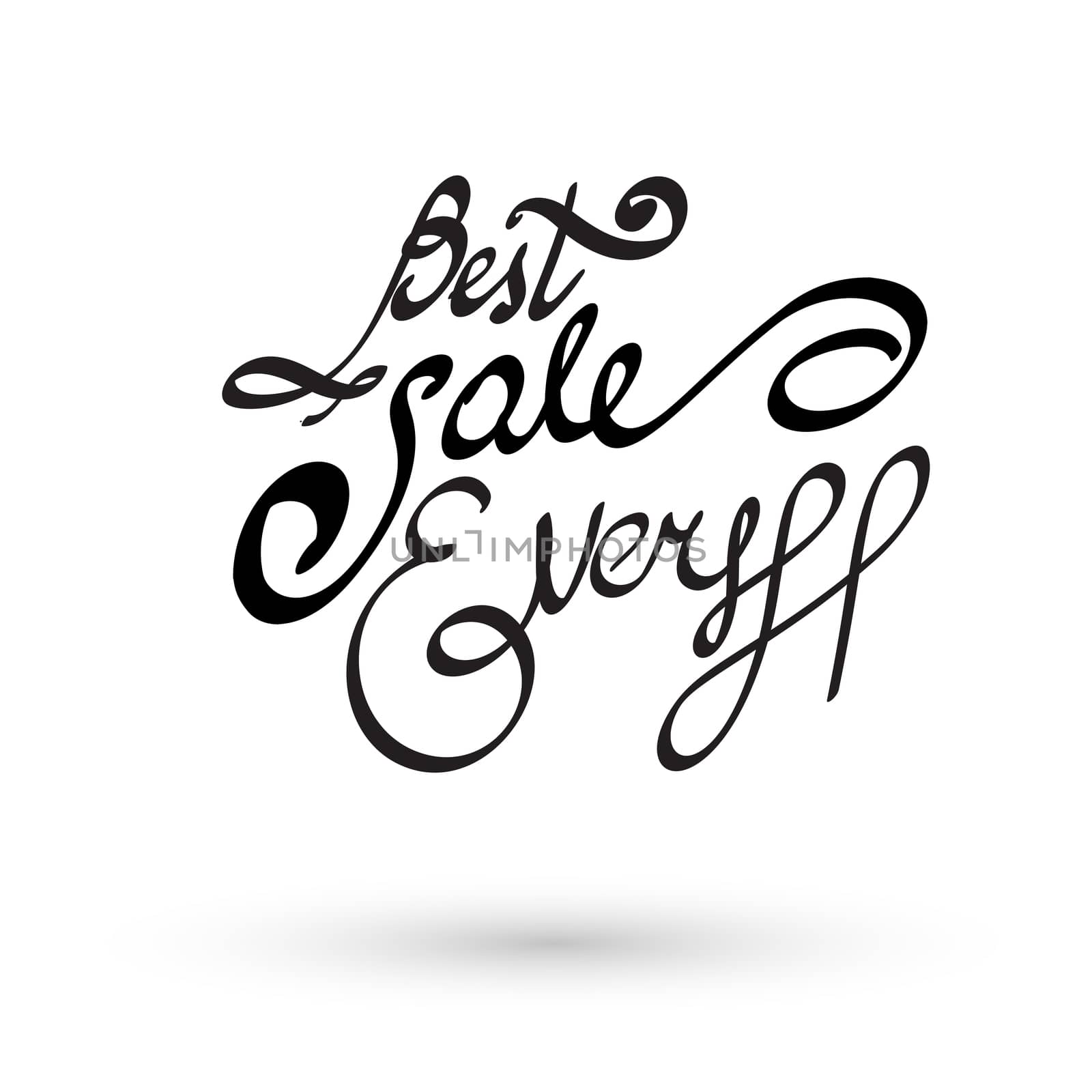 best sale ever lettering hand drawn illustration by skrotov