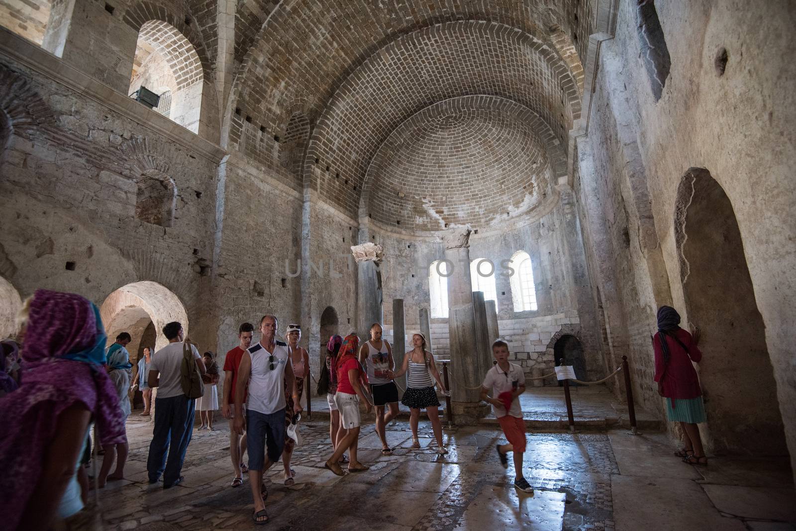 inside St. Nicholas church in Demre, Turkey by rusak