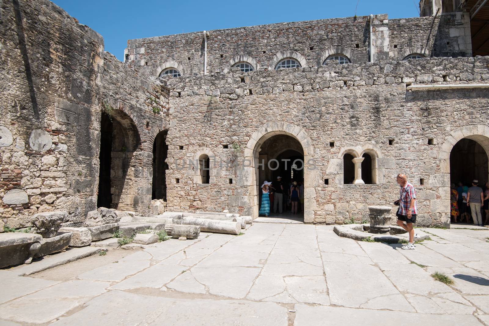 Demre, Turkey - July, 2015: inside St. Nicholas church in Demre Turkey