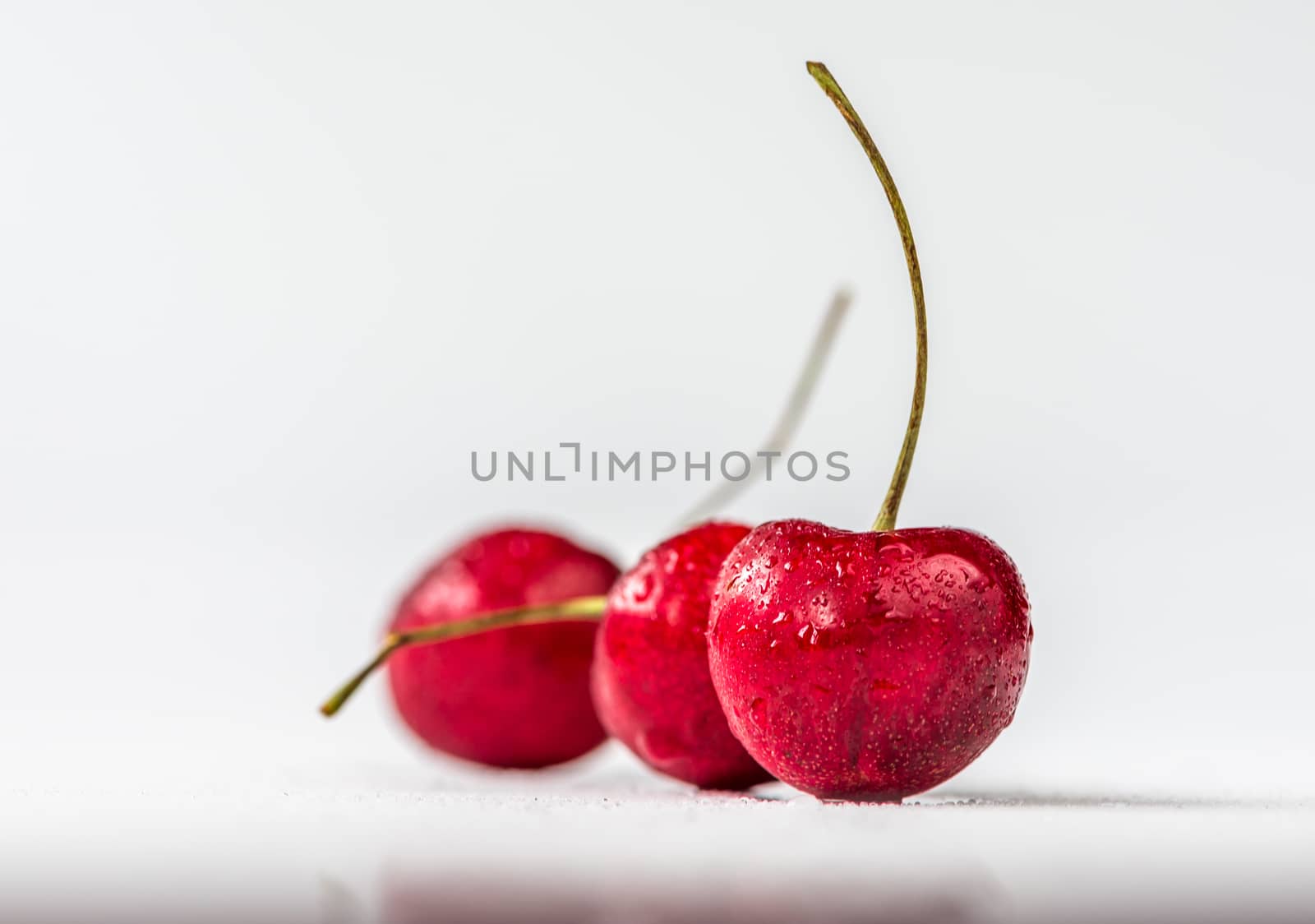 Group of fresh cherry in stuido shot