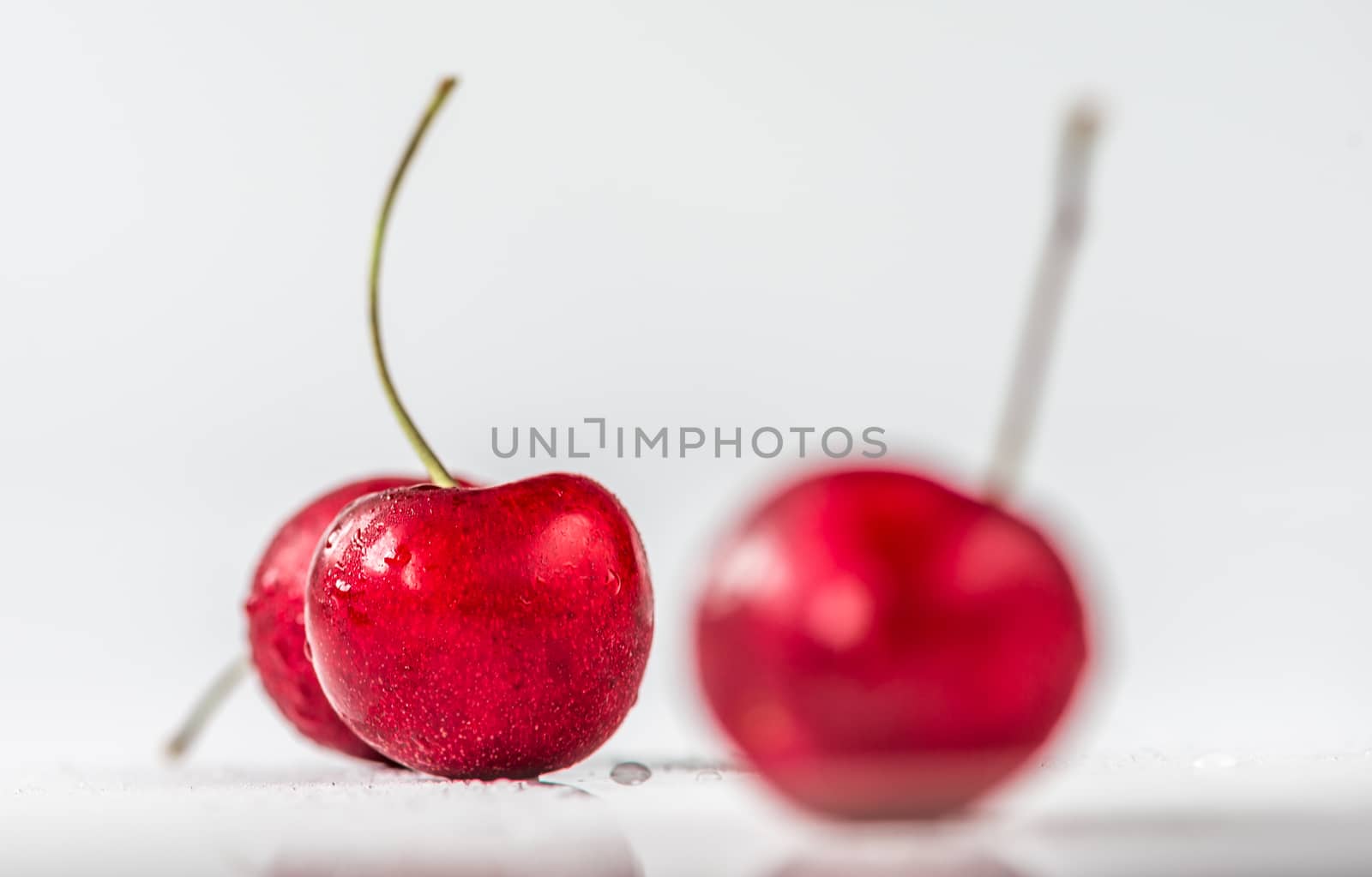 Group of fresh cherry in stuido shot