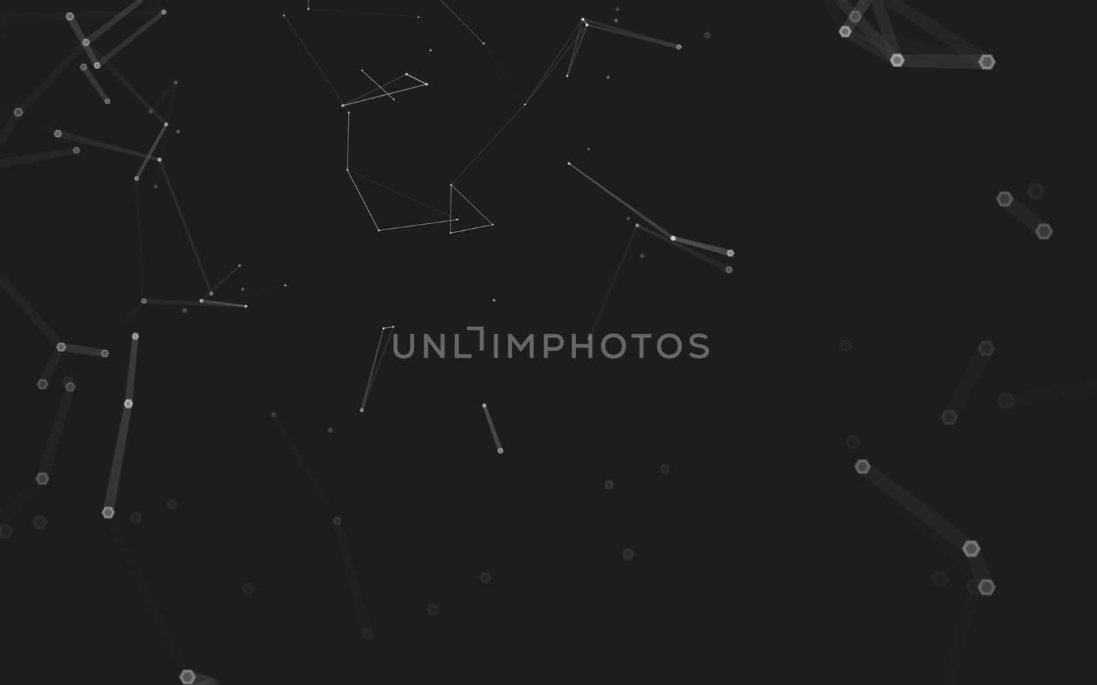 Abstract polygonal space low poly dark background, 3d rendering by teerawit