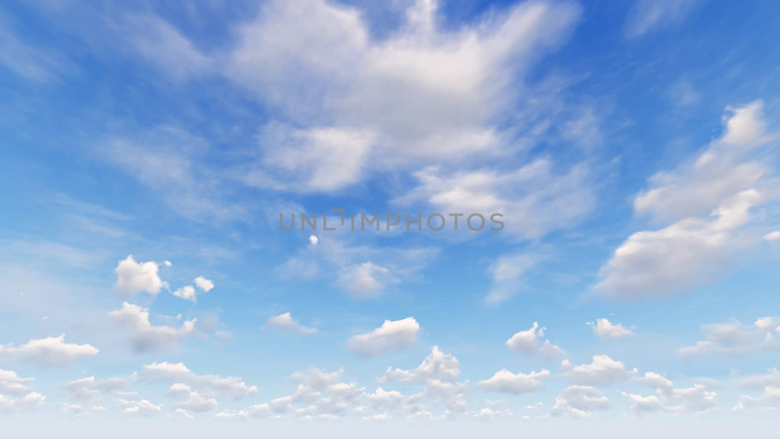 Cloudy blue sky abstract background, blue sky background with tiny clouds, 3d rendering

