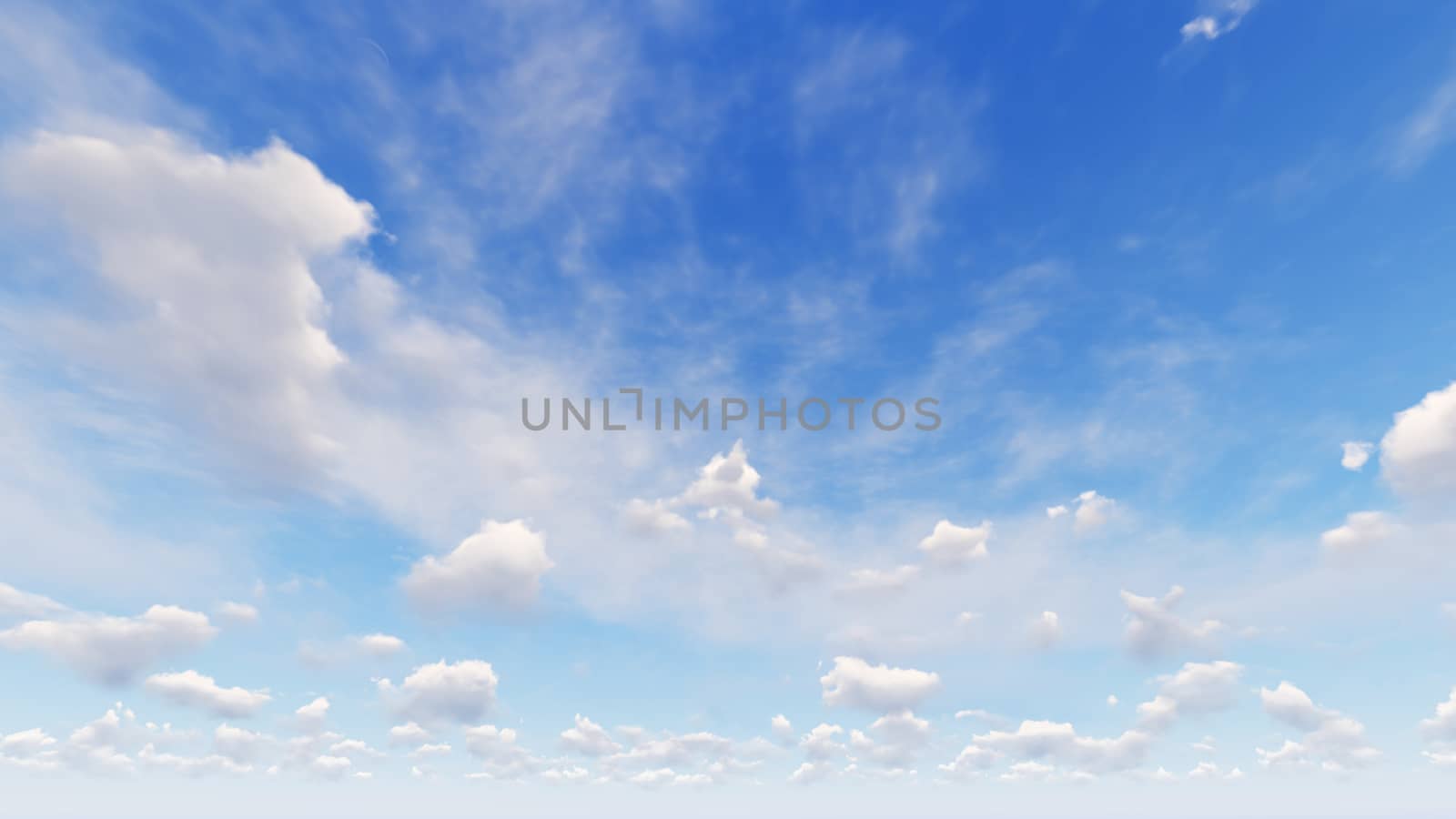 Cloudy blue sky abstract background, blue sky background with tiny clouds, 3d rendering

