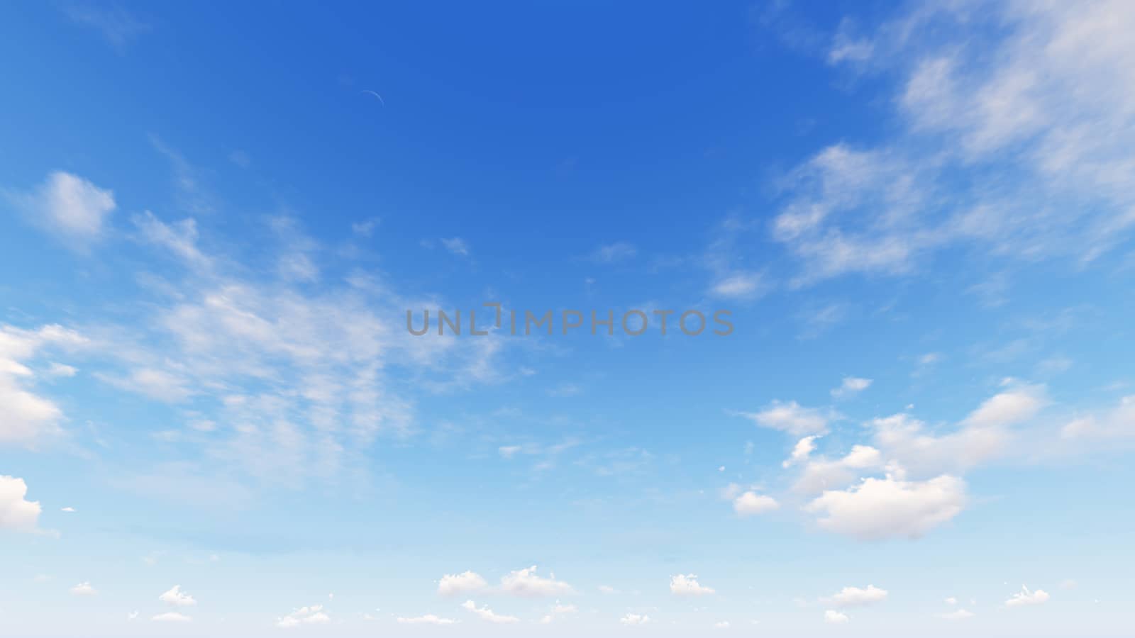 Cloudy blue sky abstract background, blue sky background with tiny clouds, 3d rendering

