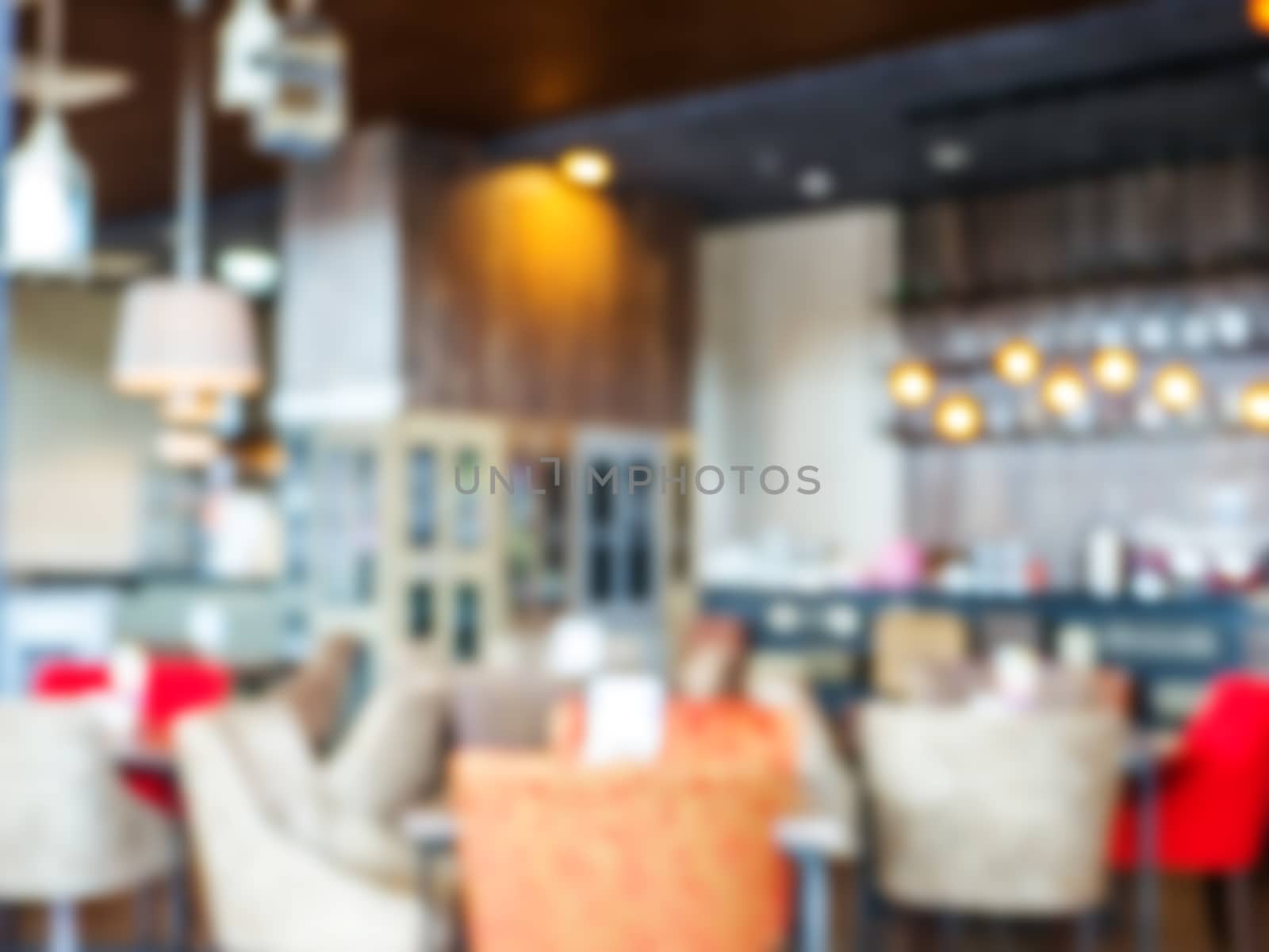 Blurred coffee shop or cafe as background by fascinadora