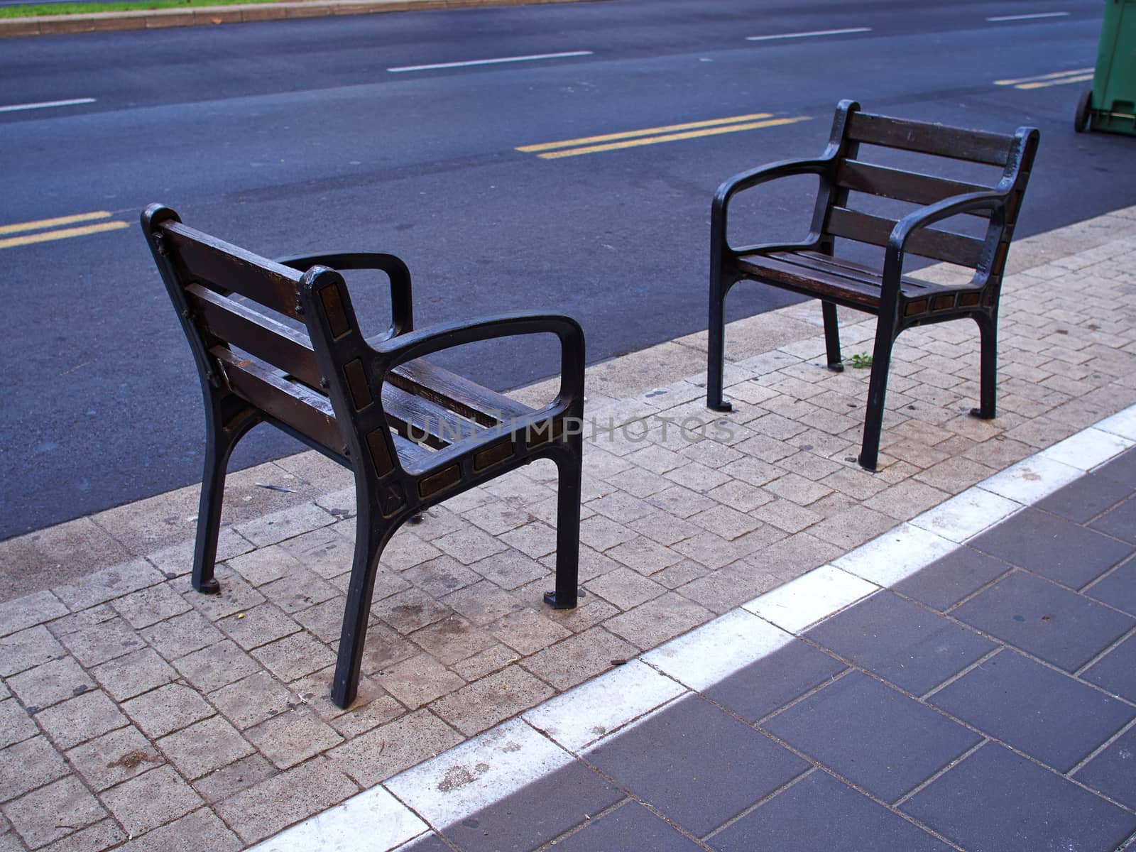Modern design creative street furniture made of metal and wood