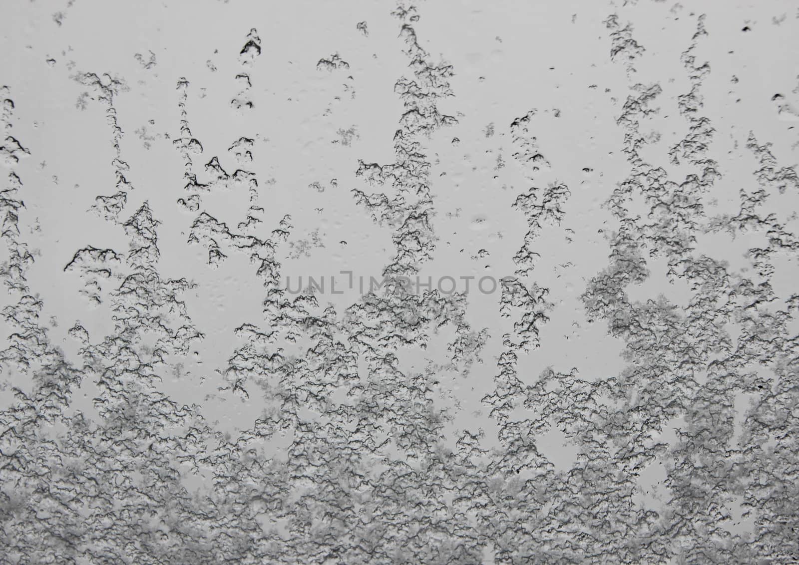 Melting cold Snow Background From Inside of Window
