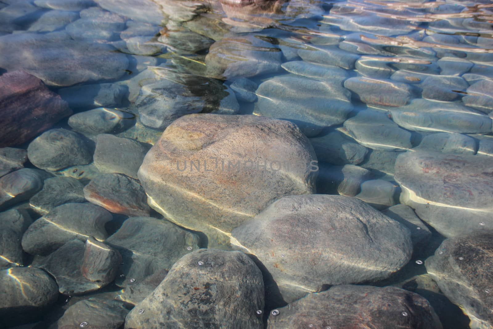 Shallow Meditation Reflections on Water Polished Stones by HoleInTheBox