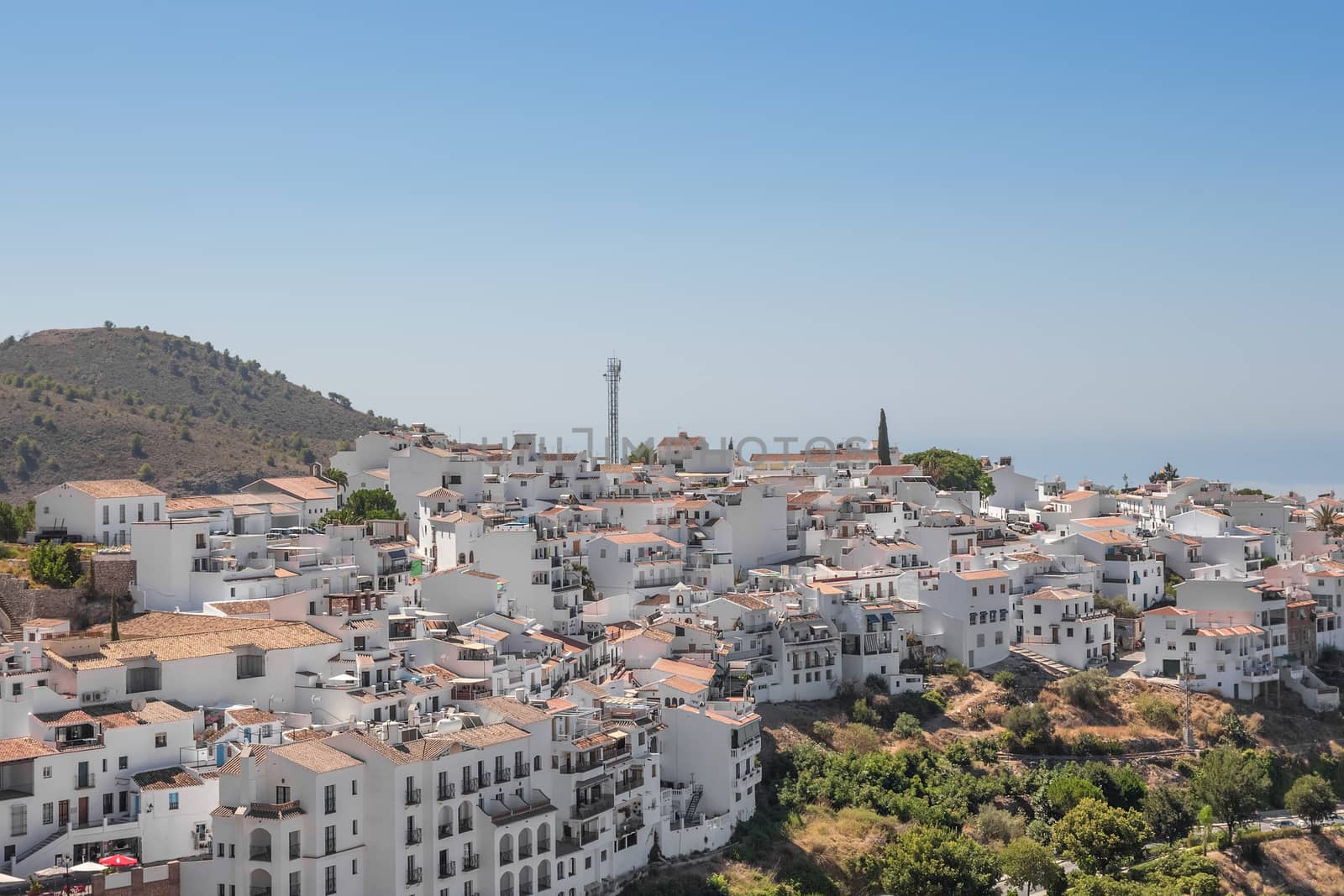 View over the town of Frigiliana, Spain by anikasalsera