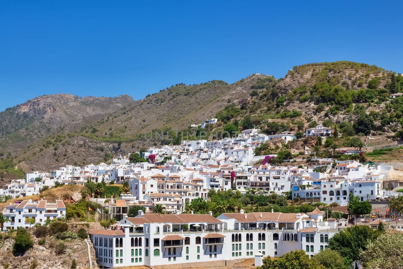 White houses of Frigiliana. Andalusia, Spain.