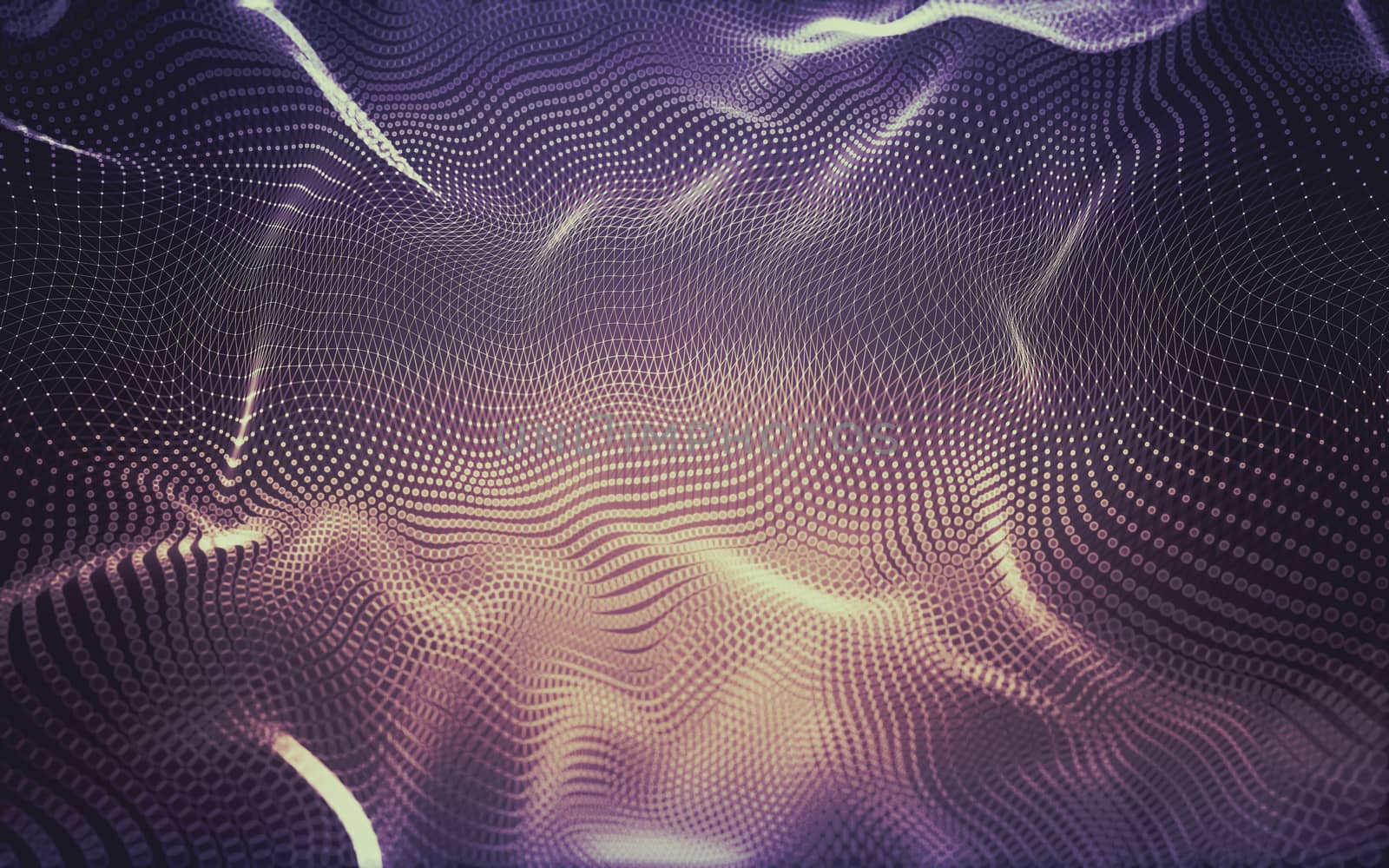 Abstract polygonal space low poly dark background with connecting dots and lines. Connection structure. 3d rendering