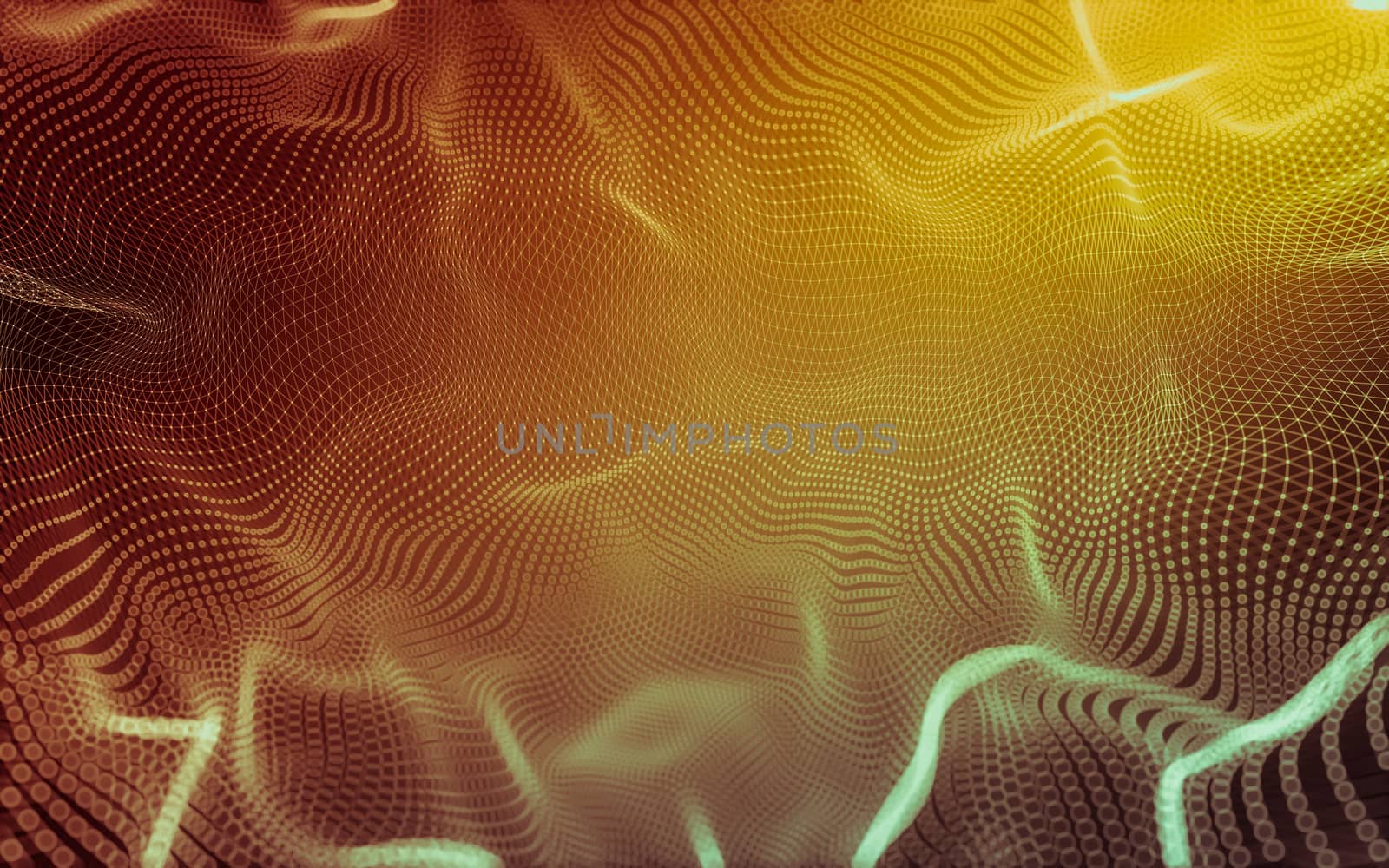 Abstract polygonal space low poly dark background with connecting dots and lines. Connection structure. 3d rendering