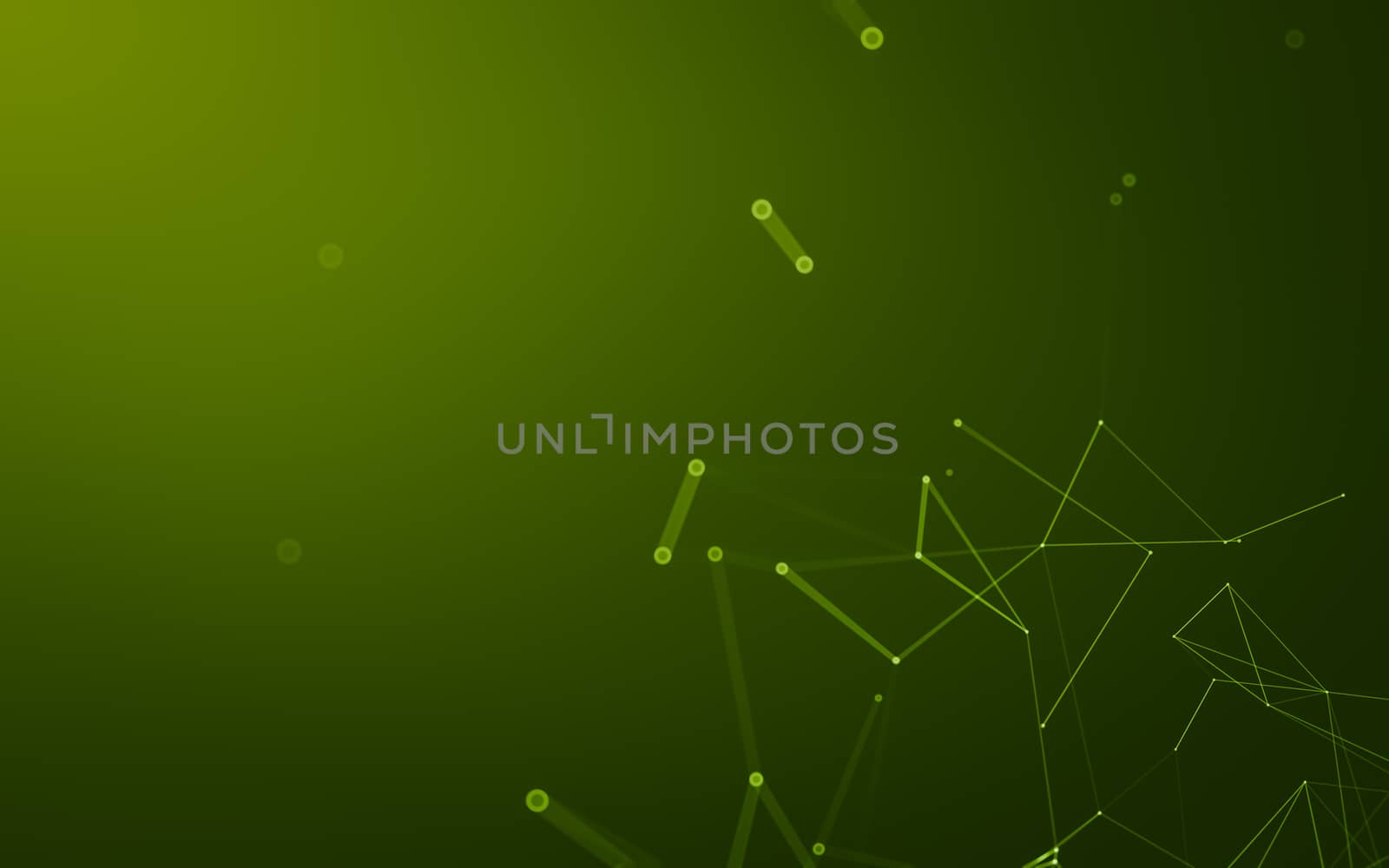 Abstract polygonal space low poly dark background with connecting dots and lines. Connection structure. 3d rendering