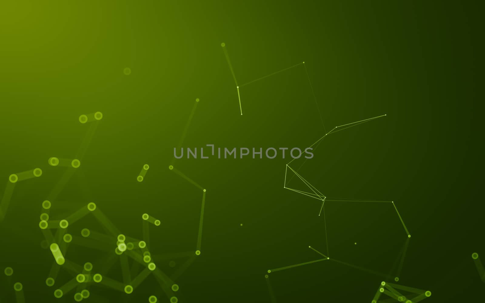 Abstract polygonal space low poly dark background with connecting dots and lines. Connection structure. 3d rendering