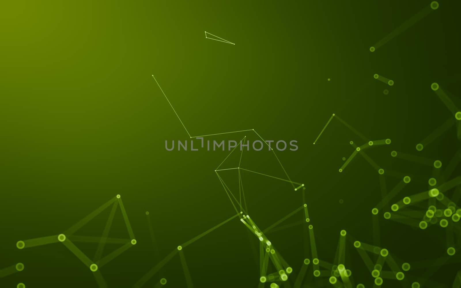 Abstract polygonal space low poly dark background with connecting dots and lines. Connection structure. 3d rendering