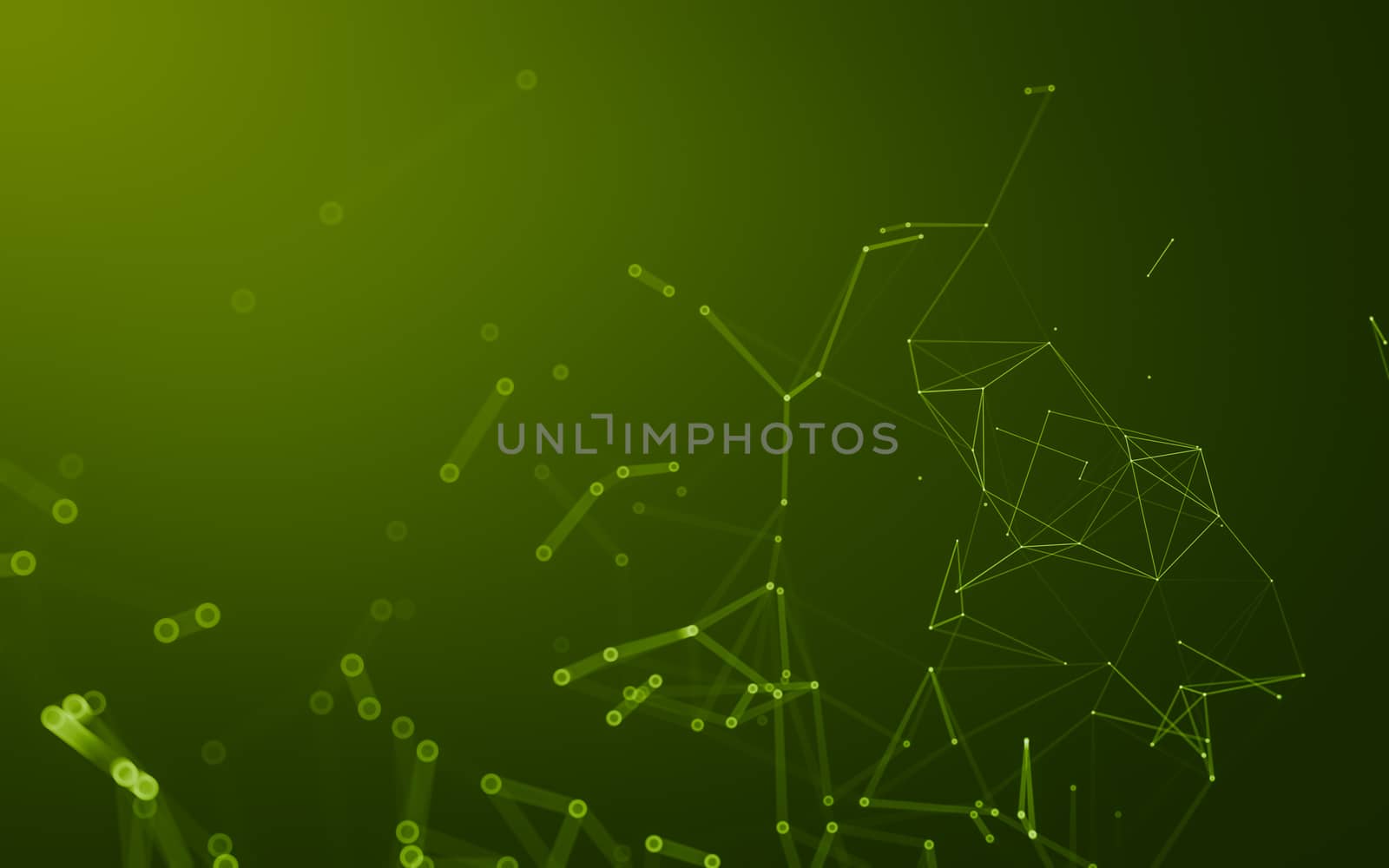 Abstract polygonal space low poly dark background with connecting dots and lines. Connection structure. 3d rendering