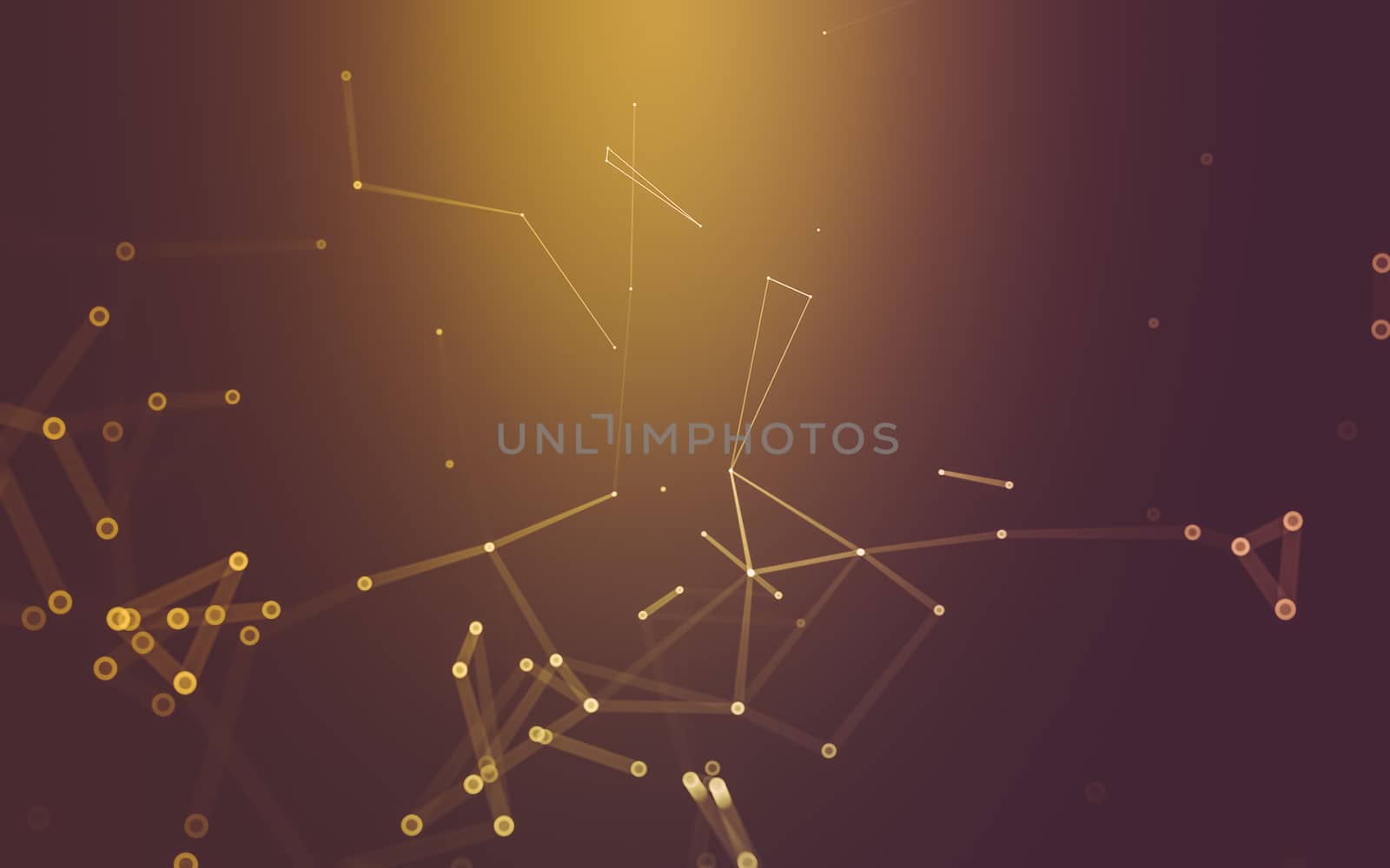 Abstract polygonal space low poly dark background, 3d rendering by teerawit