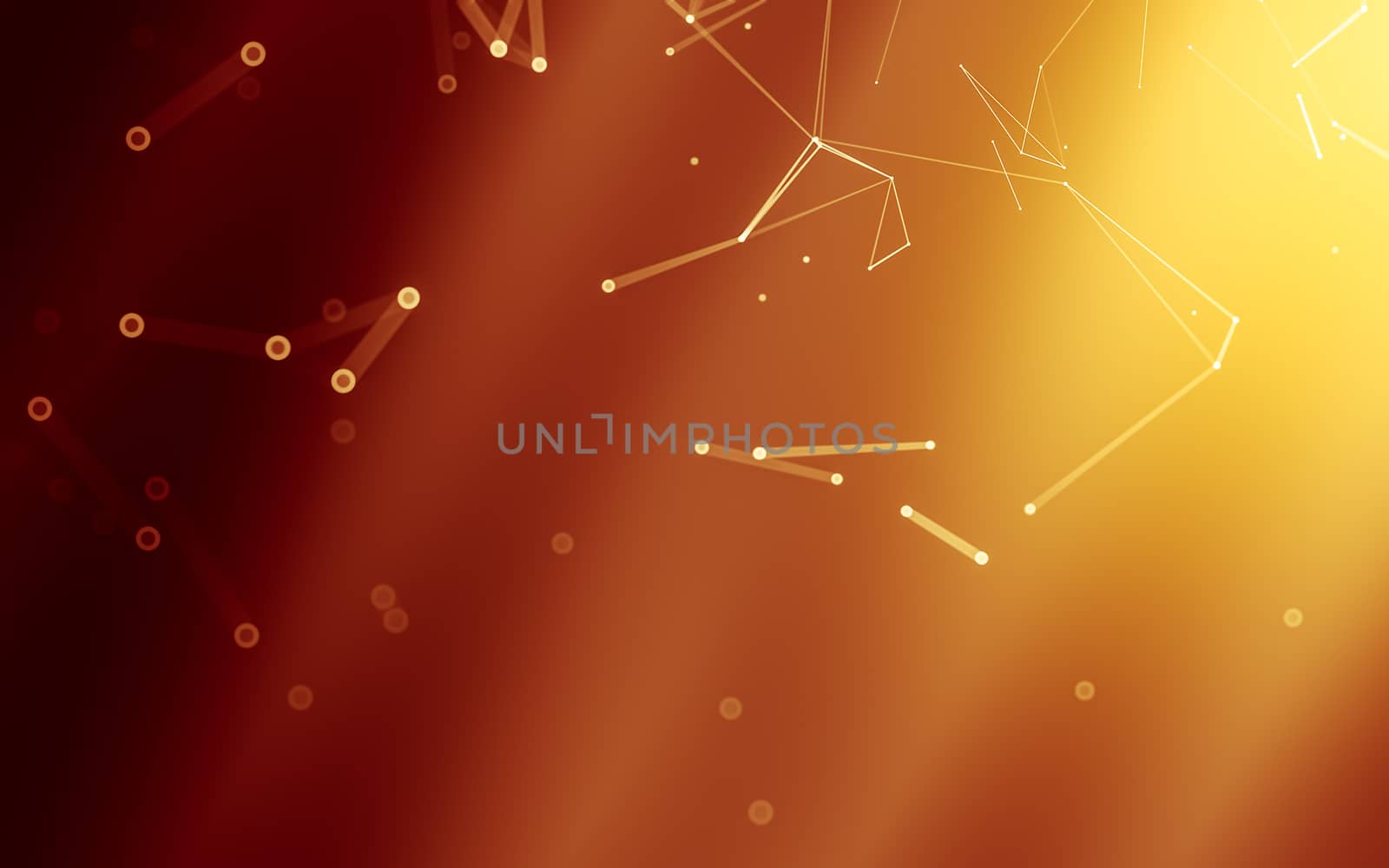 Abstract polygonal space low poly dark background with connecting dots and lines. Connection structure. 3d rendering