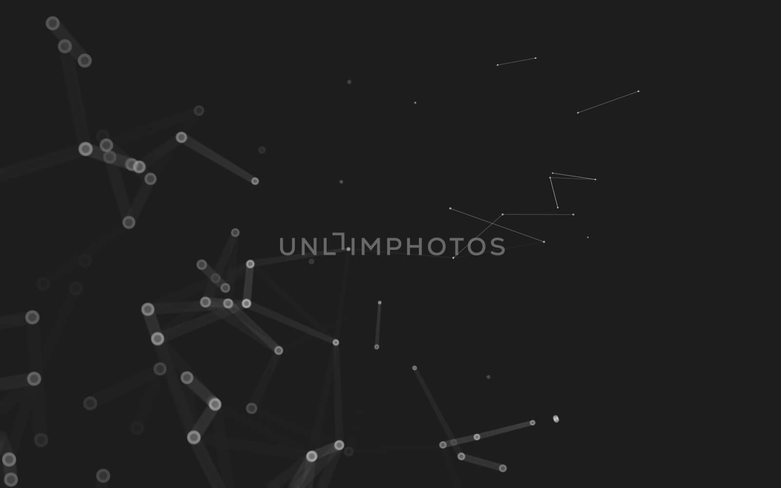 Abstract polygonal space low poly dark background with connecting dots and lines. Connection structure. 3d rendering