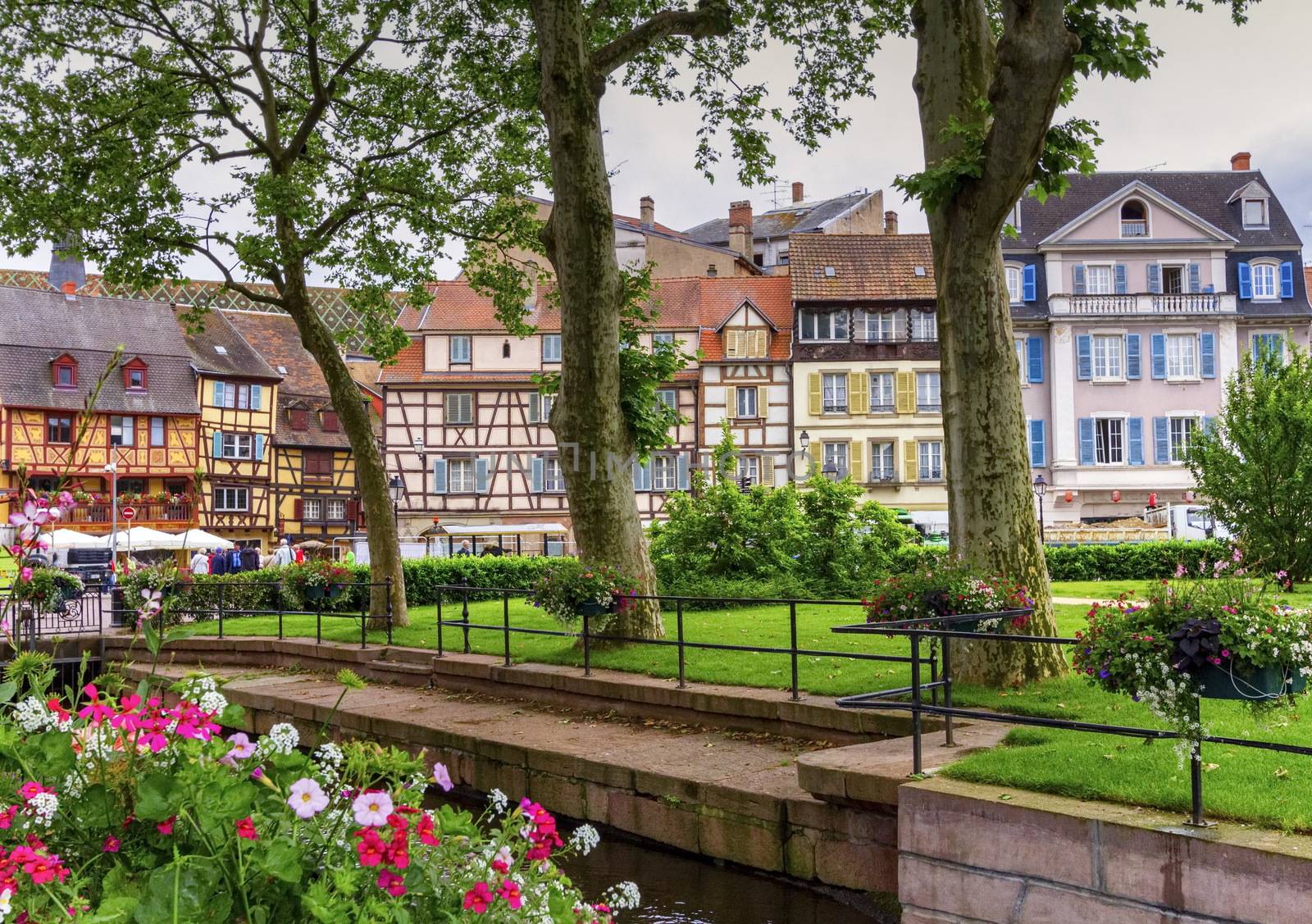 Famous traditional colorful houses in Colmar, Alsace, France