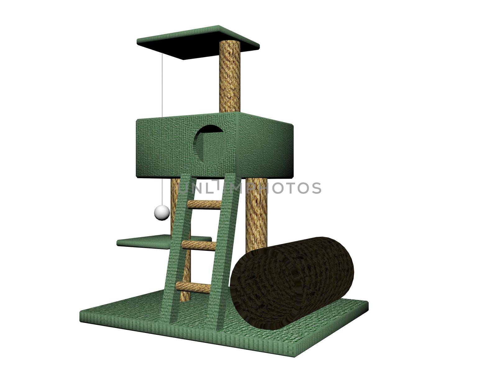 cat tree - 3d render by mariephotos