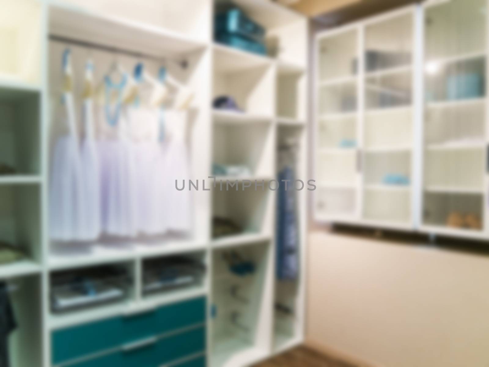 Blurred image of closet room as background by fascinadora