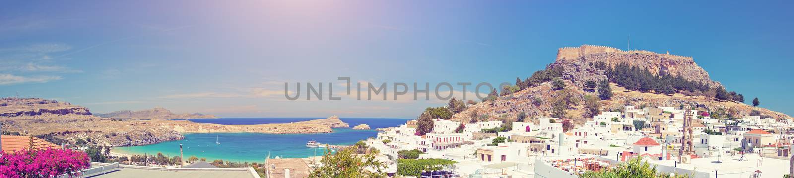 Lindos Bay, Rhodes Island, Greece