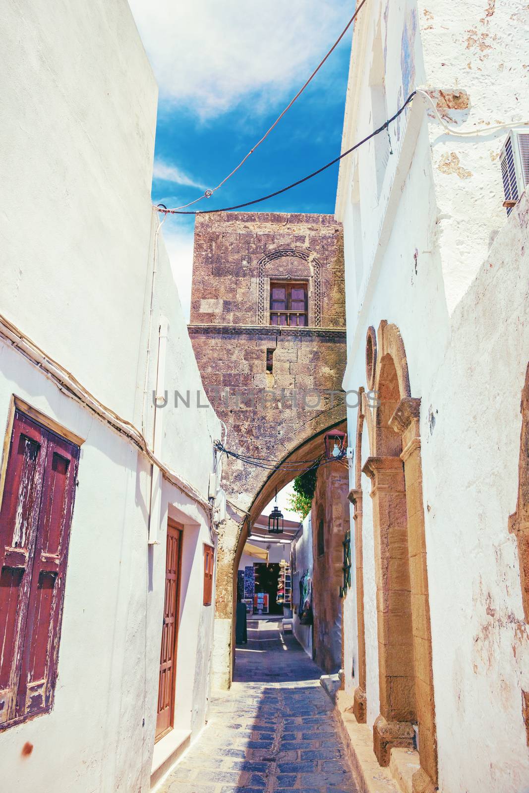 Lindos antique street by vicnt