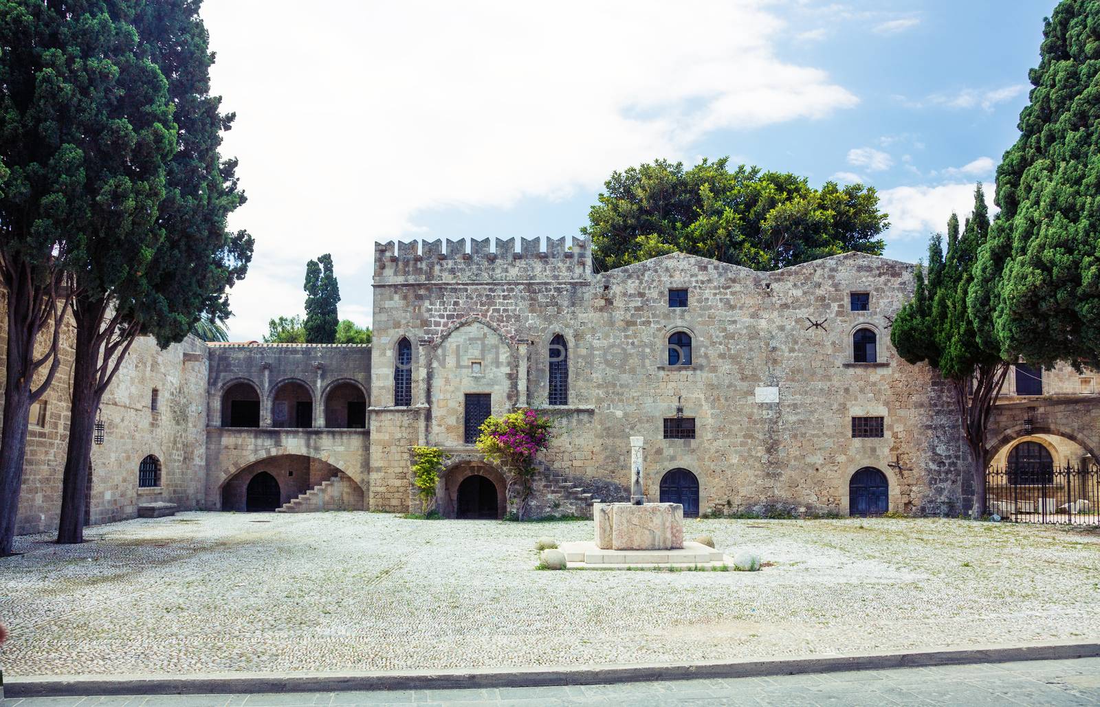 Medieval buildings   in the old town of Rhodes, Greece