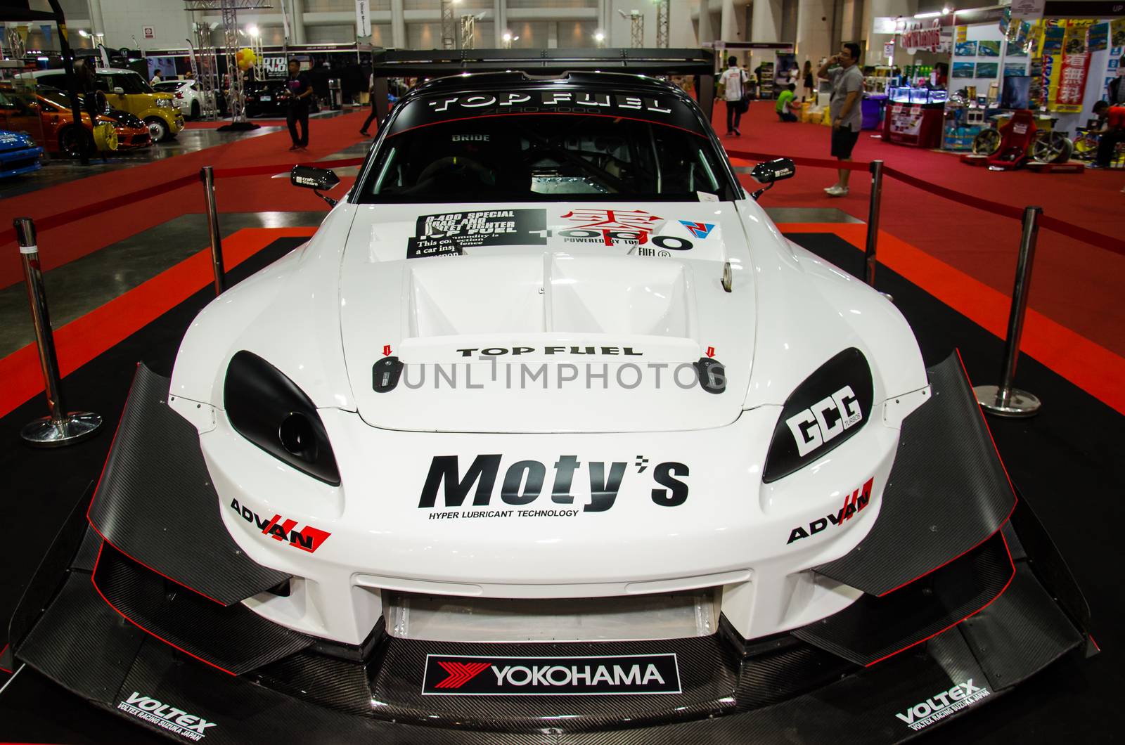 NONTHABURI - JUNE 22 : Honda S 2000 Top fuel car on display at Bangkok International Auto Salon 2016 Exciting Modified Car Show on June 22, 2016 in Nonthaburi, Thailand.